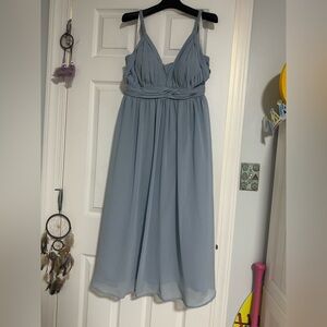 hemmed bridesmaid dress